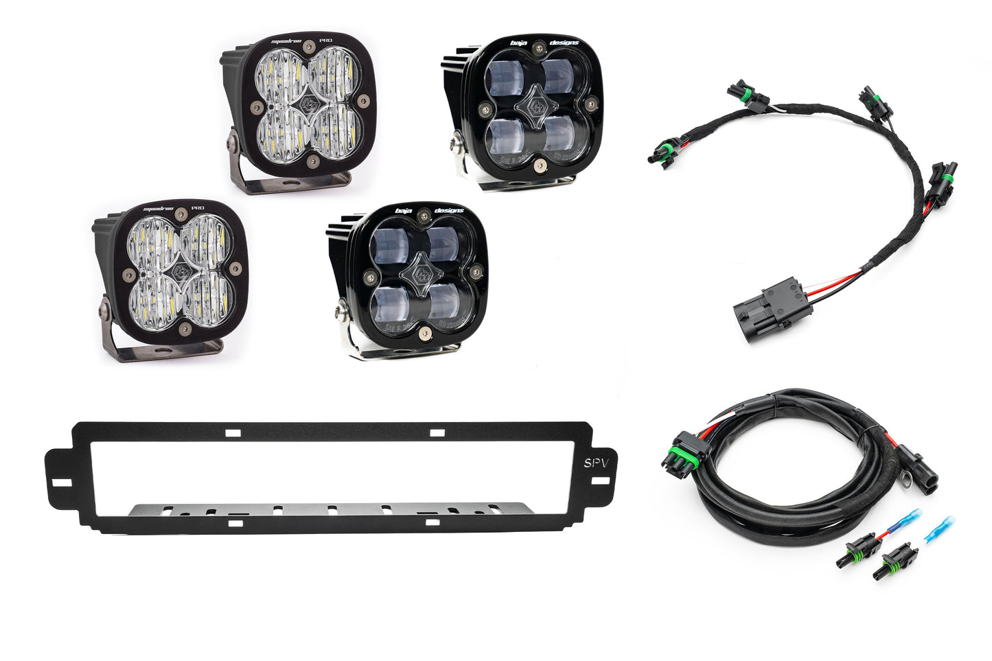 NEW SPV Parts 2021-2025 Ford F-150 Raptor BUMPER Grille Baja Designs Squadron Light Kit (Works with BOTH Bumpers)