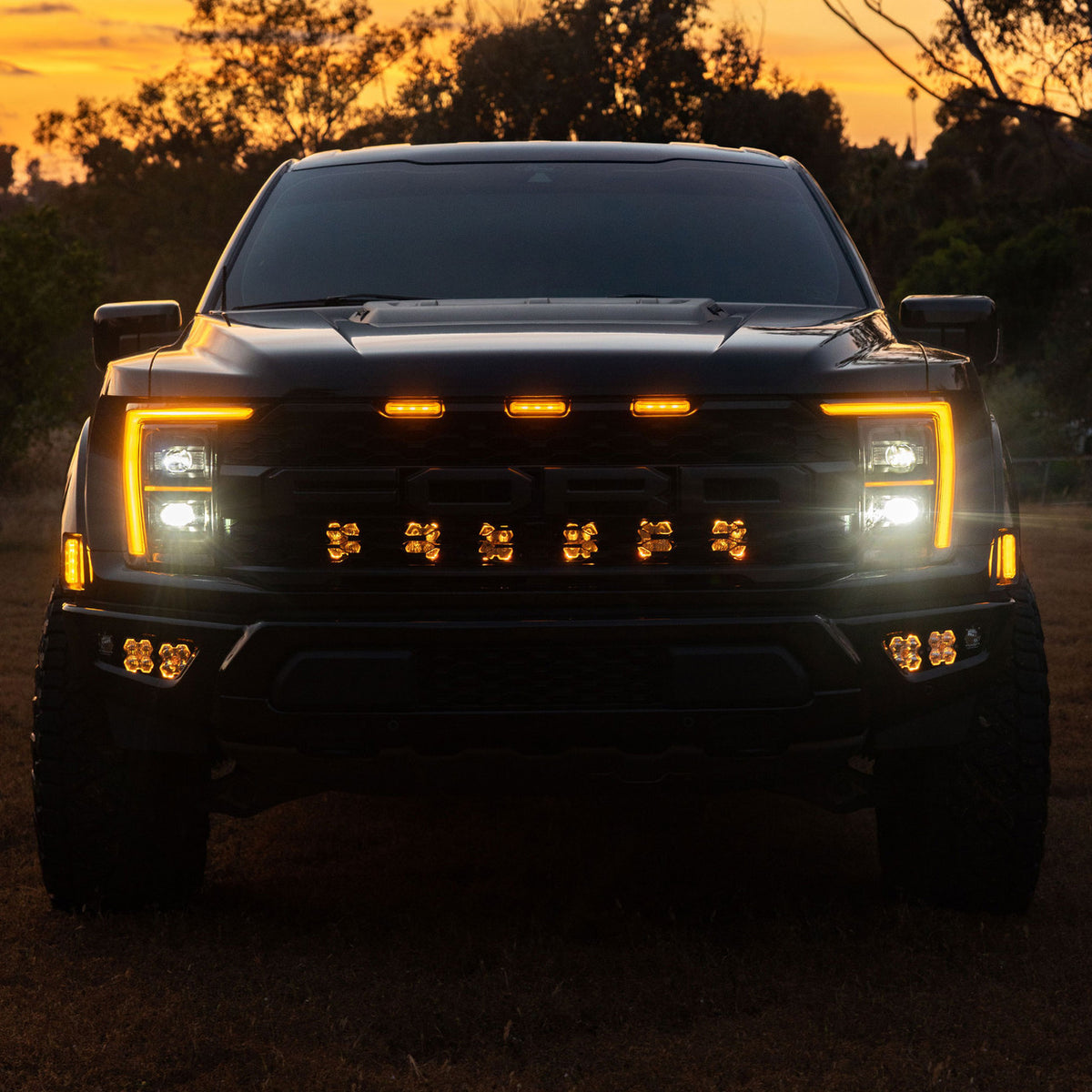 Baja Designs Squadron 2.0 Sport & Pro Behind Grille Light Kit fit 21-On Ford Raptor