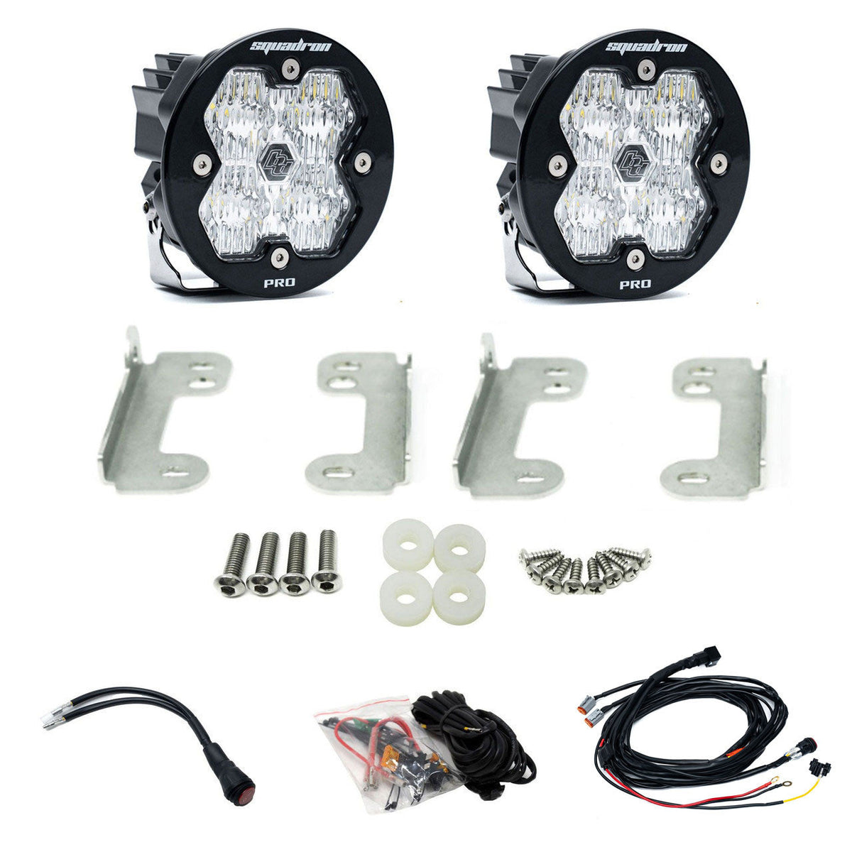 Squadron-R 2.0 Pro Fog Pocket Light Kit - Jeep 2018-26 Wrangler JL; 2020-26 Gladiator JT; Note w OE Sahara Bumper