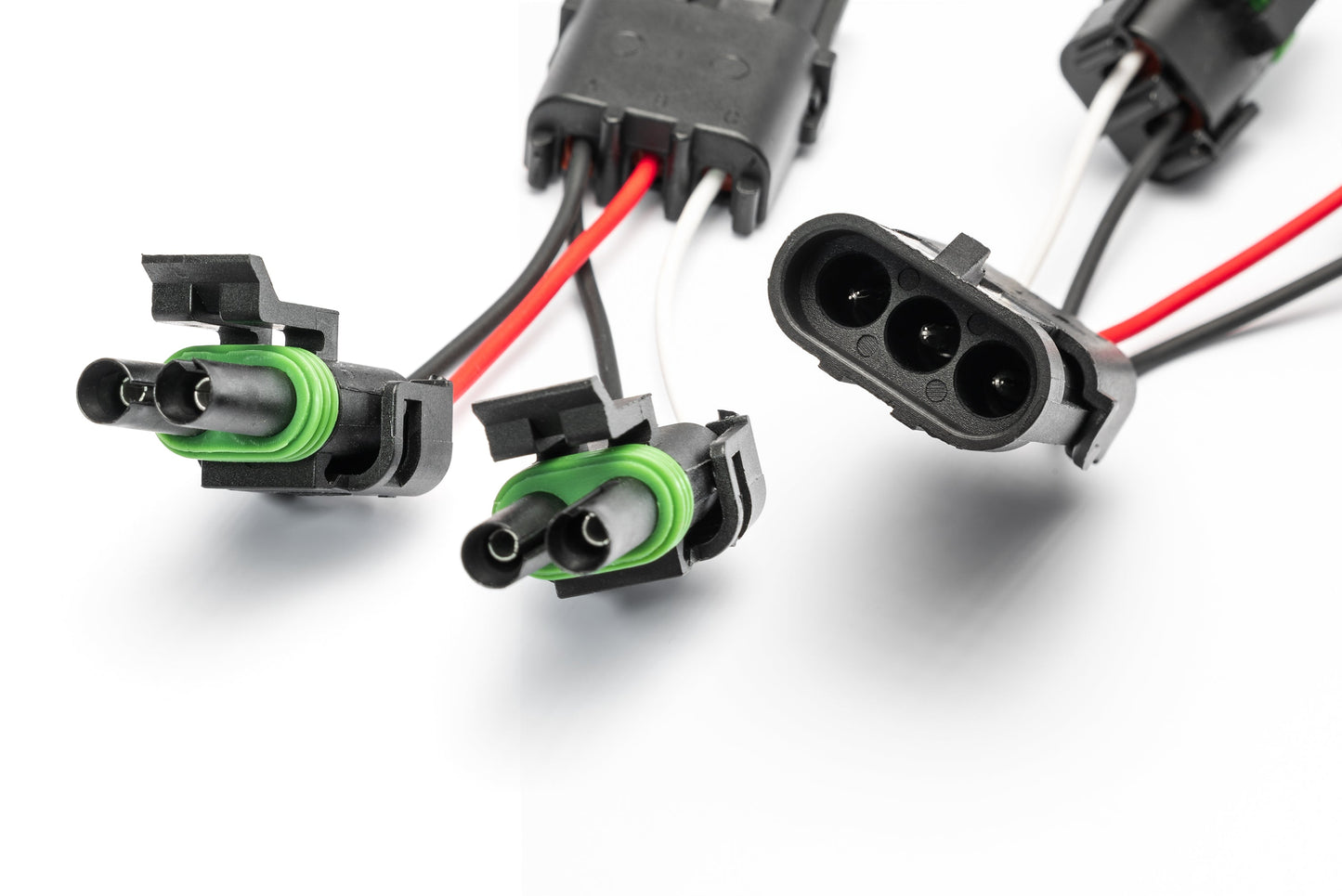 SPV Parts Harness 2 Pole WP Connector CROSSOVER Adapter SPLITTERS (Pair) - SPV Harness System (Works with MANY vehicles, See Details)