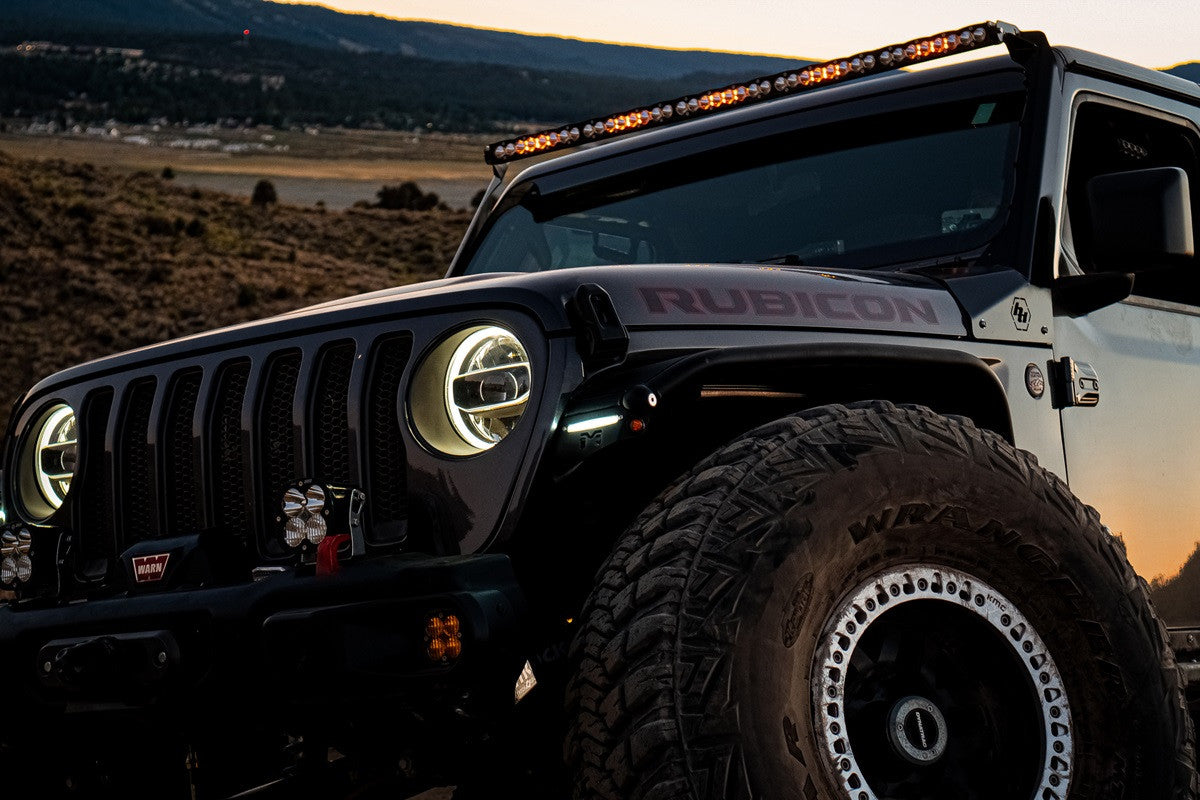 Jeep JLJT S8 or OnX6+ 50 Inch Roof Mount Light Kit - 2020-24 Gladiator; 2018-24 Wrangler JL; Exc. Rubicon 392