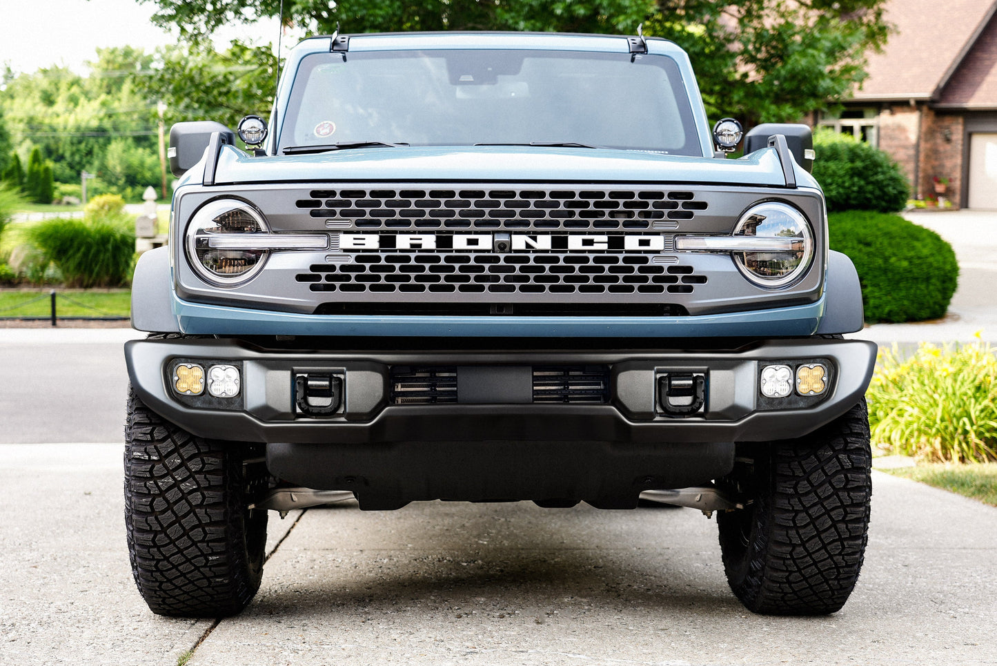 SPV Parts 2022 UP Ford Bronco Dual Capable Bumper Fog BRACKETS (Mounts ONLY. Lights sold separately)