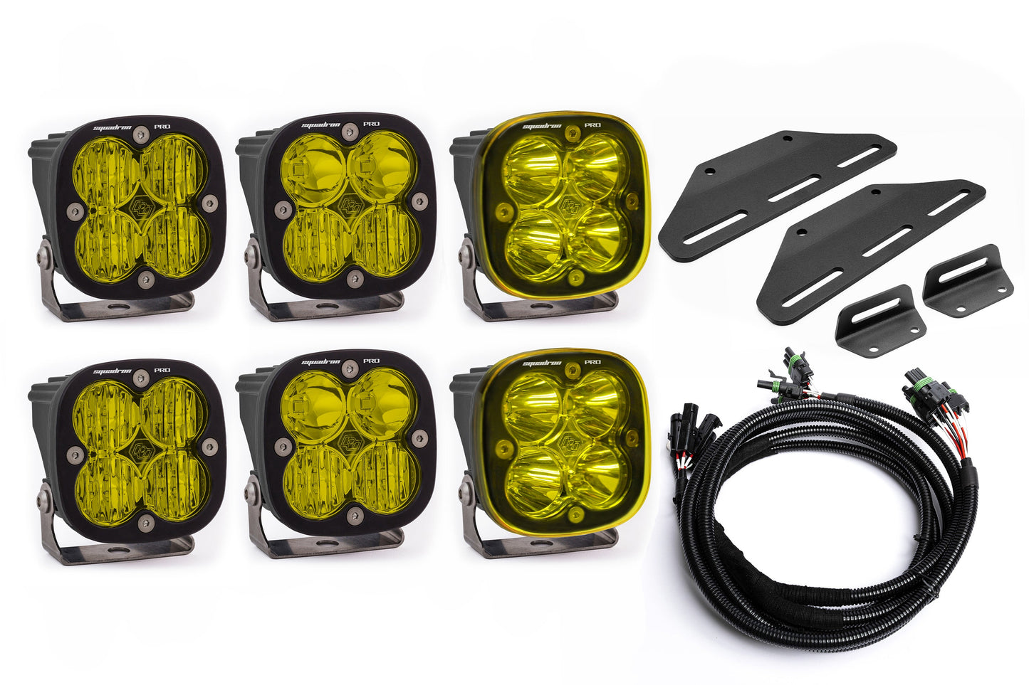 SPV Parts 2024+ Raptor MODULAR BUMPER - Baja Designs Sport & PRO Triple POST MOUNT Light Kit