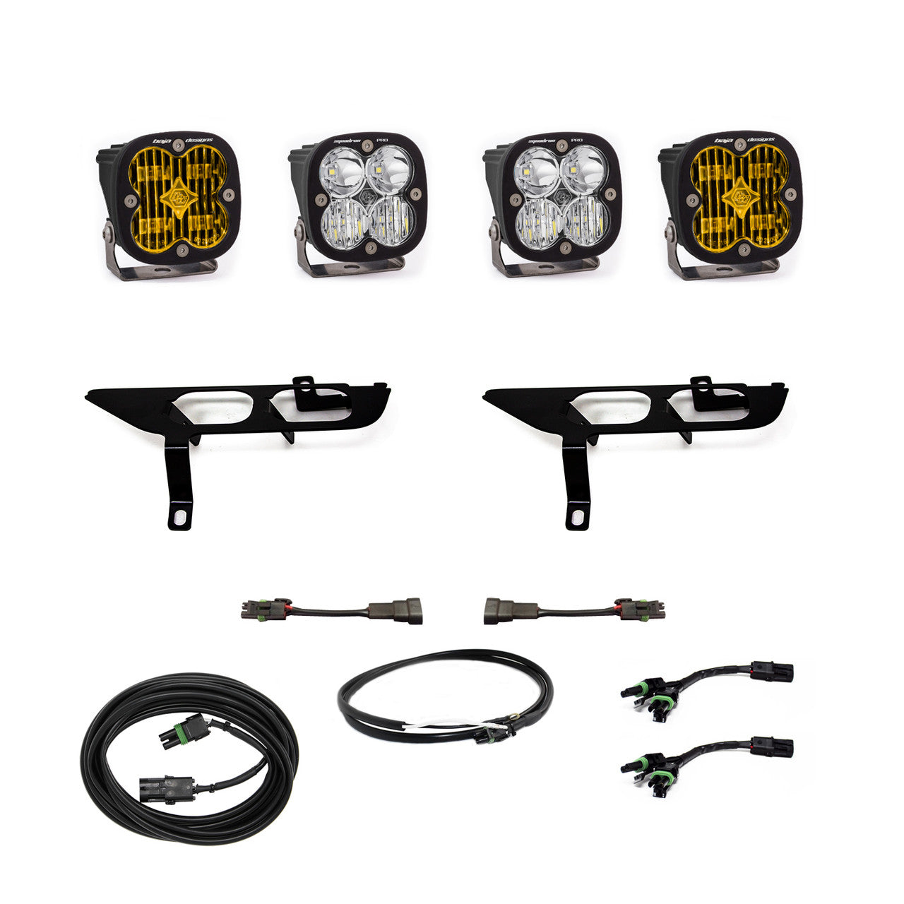 2021-2023 FORD F-150 Baja Designs SQUADRON SAE/SPORT FOG POCKET LIGHT KIT (w/Daytime Running Lights)
