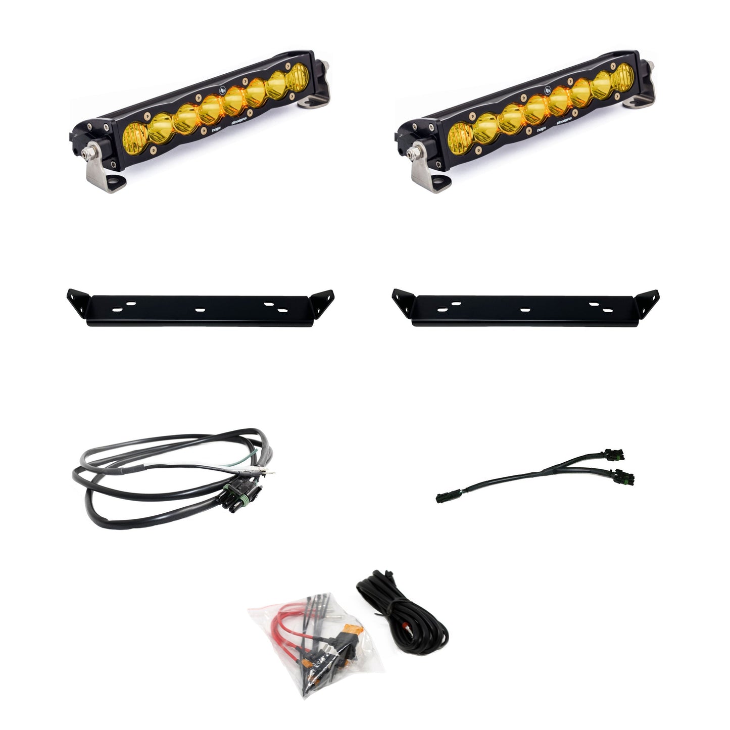 Baja Designs S8 10 Inch Dual Behind Grille Light Bar Kit fit 21-On Ford Raptor
