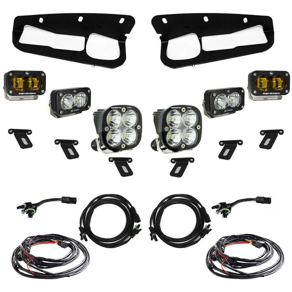 Baja Designs S2 SAE “Sportsmen/PRO” - 21+ Ford Bronco Fog Pocket Light Kits - Modular Bumper