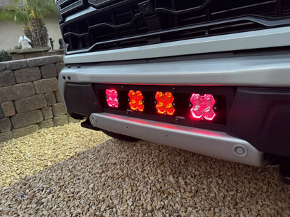 NEW SPV Parts 2021-2026 Ford F-150 Raptor BUMPER Grille Baja Designs Squadron 2.0 Light Kit (RGBW Backlight) (Works with BOTH Bumpers)