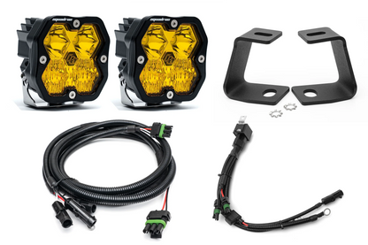 SPV Parts Baja Designs Squadron 2.0 or S2 - A-Pillar (Ditch) Light Kit for Ford 2017-2020 Raptor/F-150 (RGBW Backlight)