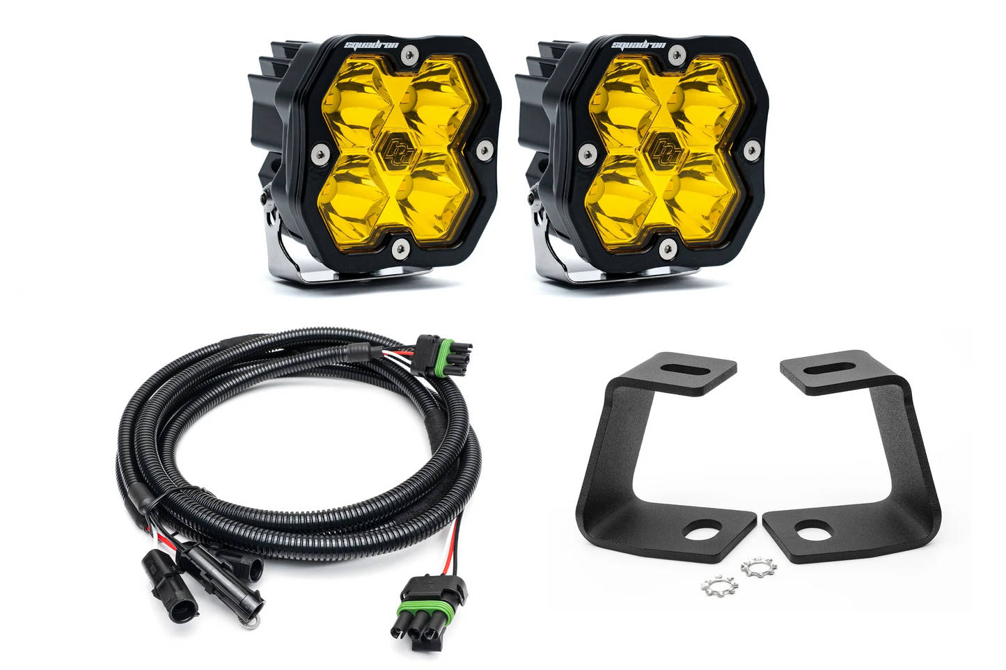 SPV Parts Baja Designs Squadron 2.0 or S2 - A-Pillar (Ditch) Light Kit for Ford 2017-2020 Raptor/F-150 (RGBW Backlight)