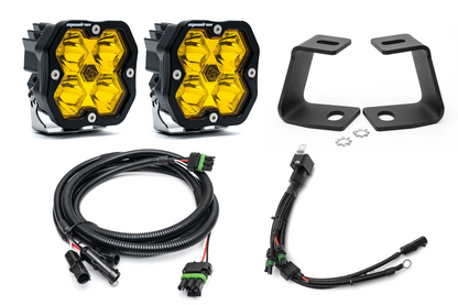 SPV Parts Baja Designs Squadron 2.0 or S2 - A-Pillar (Ditch) Light Kit for Ford 2017-2020 Raptor/F-150 (RGBW Backlight)