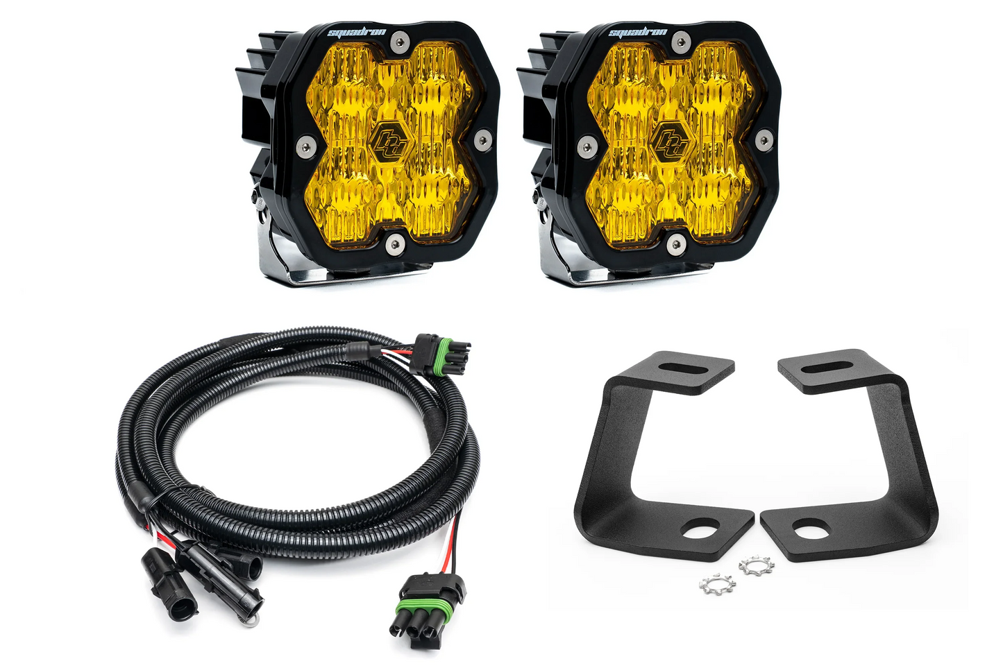 SPV Parts Baja Designs Squadron 2.0 or S2 - A-Pillar (Ditch) Light Kit for Ford 2017-2020 Raptor/F-150 (RGBW Backlight)