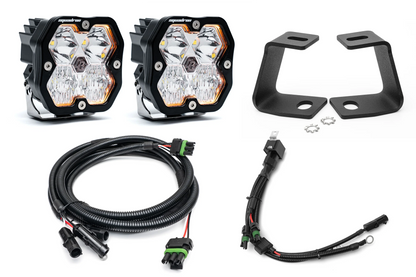 SPV Parts Baja Designs Squadron 2.0 or S2 - A-Pillar (Ditch) Light Kit for Ford 2017-2020 Raptor/F-150 (RGBW Backlight)