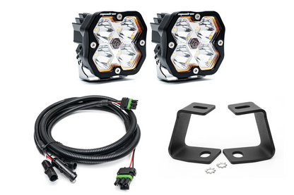 SPV Parts Baja Designs Squadron 2.0 or S2 - A-Pillar (Ditch) Light Kit for Ford 2017-2020 Raptor/F-150 (RGBW Backlight)
