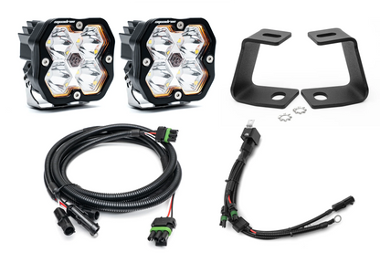 SPV Parts Baja Designs Squadron 2.0 or S2 - A-Pillar (Ditch) Light Kit for Ford 2017-2020 Raptor/F-150 (RGBW Backlight)