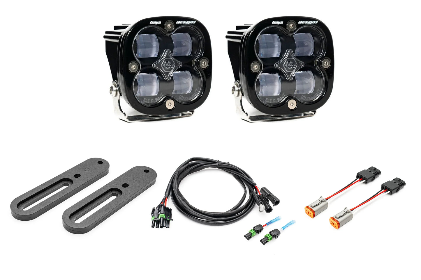 SPV Parts 2021-2026 Ford BRONCO SINGLE Modular A-Pillar Light Kit with Baja Designs Squadron 2.0 (RGBW Backlights)