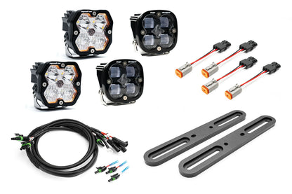 SPV Parts 2021-2026 Ford BRONCO DOUBLE A-Pillar Light Kit with Baja Designs Squadrons 2.0 (RGBW Backlights) Modular/Slotted