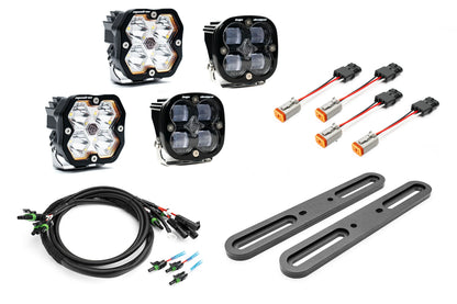 SPV Parts 2021-2026 Ford BRONCO DOUBLE A-Pillar Light Kit with Baja Designs Squadrons 2.0 (RGBW Backlights) Modular/Slotted