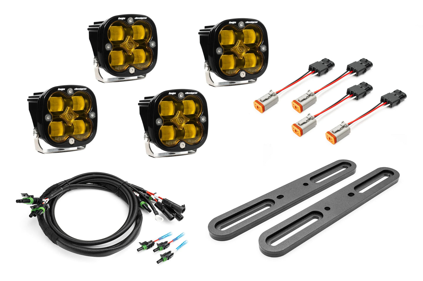 SPV Parts 2021-2026 Ford BRONCO DOUBLE A-Pillar Light Kit with Baja Designs Squadrons 2.0 (RGBW Backlights) Modular/Slotted