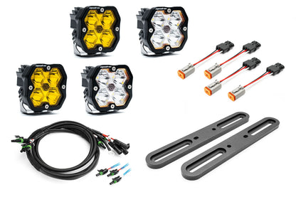 SPV Parts 2021-2026 Ford BRONCO DOUBLE A-Pillar Light Kit with Baja Designs Squadrons 2.0 (RGBW Backlights) Modular/Slotted