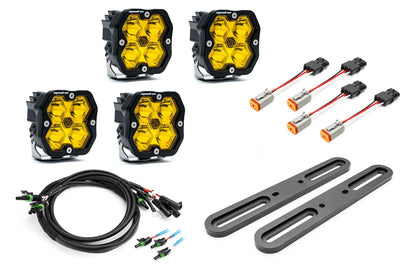 SPV Parts 2021-2026 Ford BRONCO DOUBLE A-Pillar Light Kit with Baja Designs Squadrons 2.0 (RGBW Backlights) Modular/Slotted
