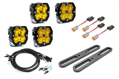 SPV Parts 2021-2026 Ford BRONCO DOUBLE A-Pillar Light Kit with Baja Designs Squadrons 2.0 (RGBW Backlights) Modular/Slotted