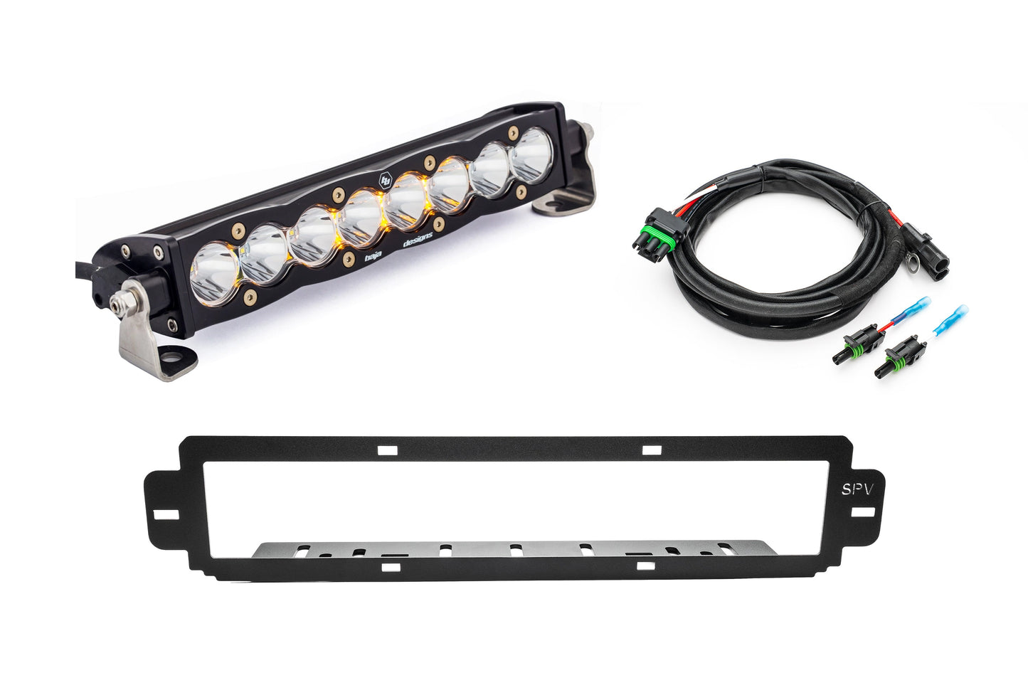 NEW SPV Parts 2021-2025 Ford F-150 Raptor BUMPER Grille Baja Designs ONX6 or S8 Light Bar Kit (Works with BOTH Bumpers)