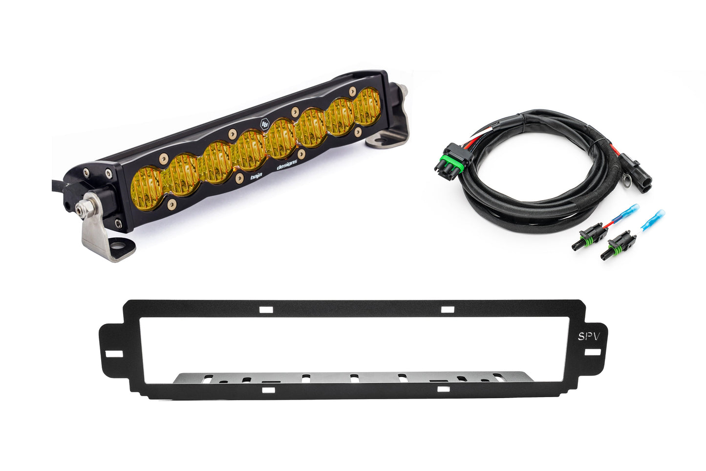 NEW SPV Parts 2021-2025 Ford F-150 Raptor BUMPER Grille Baja Designs ONX6 or S8 Light Bar Kit (Works with BOTH Bumpers)
