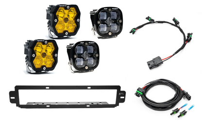 NEW SPV Parts 2021-2026 Ford F-150 Raptor BUMPER Grille Baja Designs Squadron 2.0 Light Kit (RGBW Backlight) (Works with BOTH Bumpers)