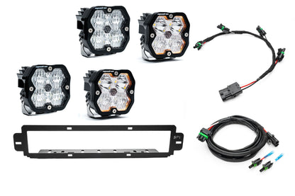 NEW SPV Parts 2021-2026 Ford F-150 Raptor BUMPER Grille Baja Designs Squadron 2.0 Light Kit (RGBW Backlight) (Works with BOTH Bumpers)