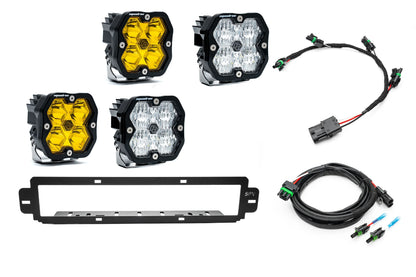 NEW SPV Parts 2021-2026 Ford F-150 Raptor BUMPER Grille Baja Designs Squadron 2.0 Light Kit (RGBW Backlight) (Works with BOTH Bumpers)
