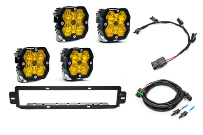 NEW SPV Parts 2021-2026 Ford F-150 Raptor BUMPER Grille Baja Designs Squadron 2.0 Light Kit (RGBW Backlight) (Works with BOTH Bumpers)