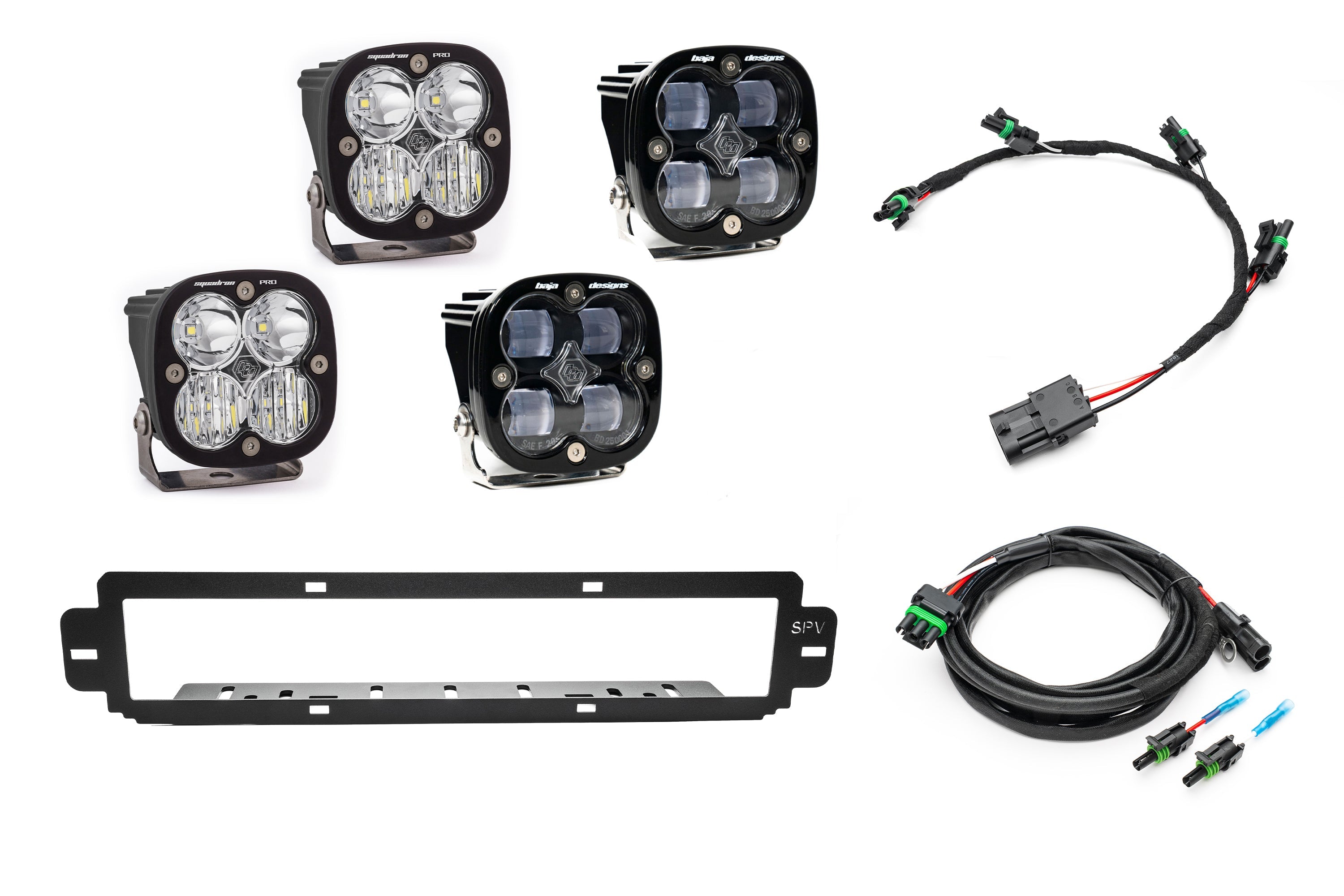 NEW SPV Parts 2021-2025 Ford F-150 Raptor BUMPER Grille Baja Designs Squadron Light Kit (Works with BOTH Bumpers)