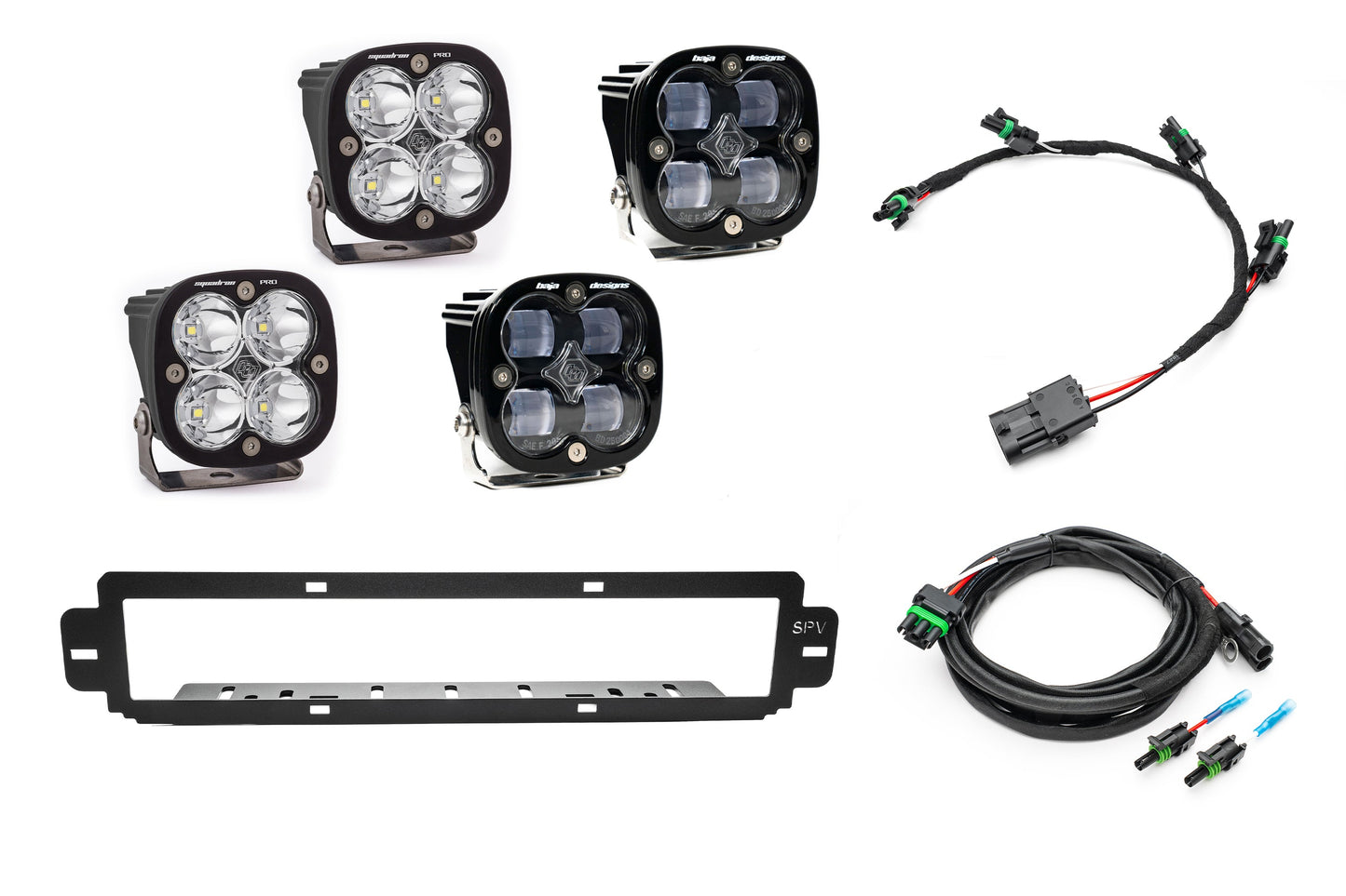 NEW SPV Parts 2021-2025 Ford F-150 Raptor BUMPER Grille Baja Designs Squadron Light Kit (Works with BOTH Bumpers)