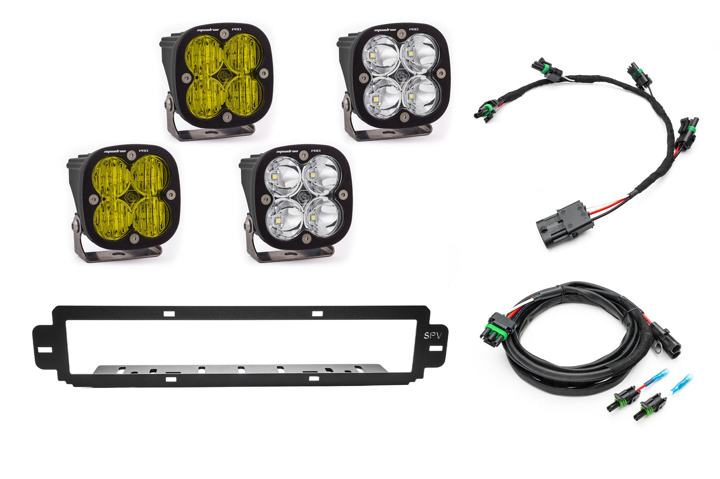 NEW SPV Parts 2021-2025 Ford F-150 Raptor BUMPER Grille Baja Designs Squadron Light Kit (Works with BOTH Bumpers)