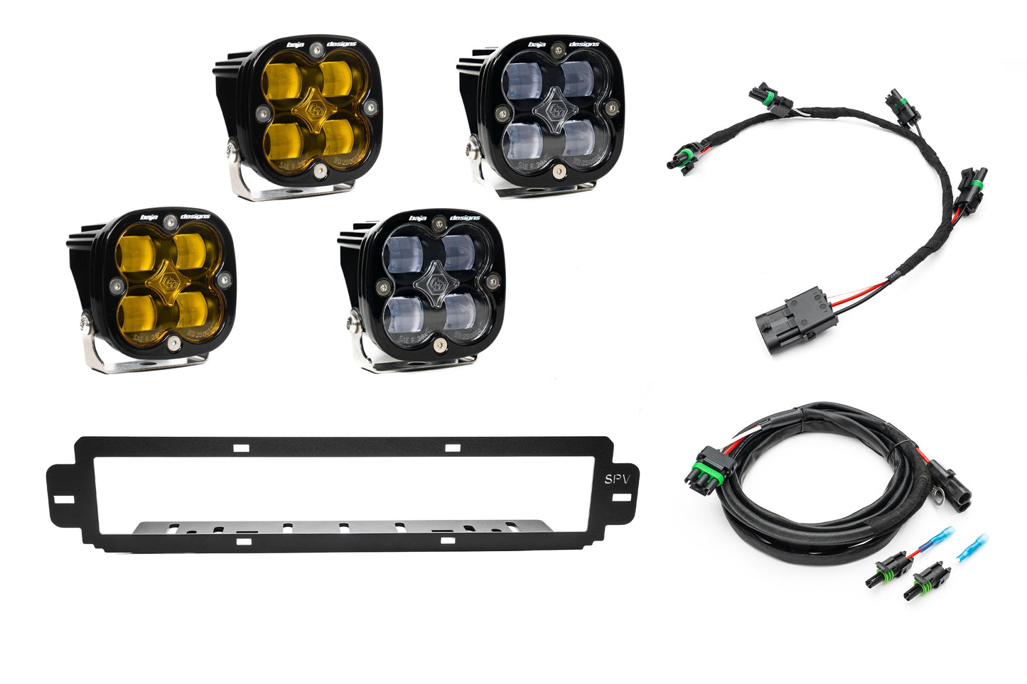 NEW SPV Parts 2021-2025 Ford F-150 Raptor BUMPER Grille Baja Designs Squadron Light Kit (Works with BOTH Bumpers)