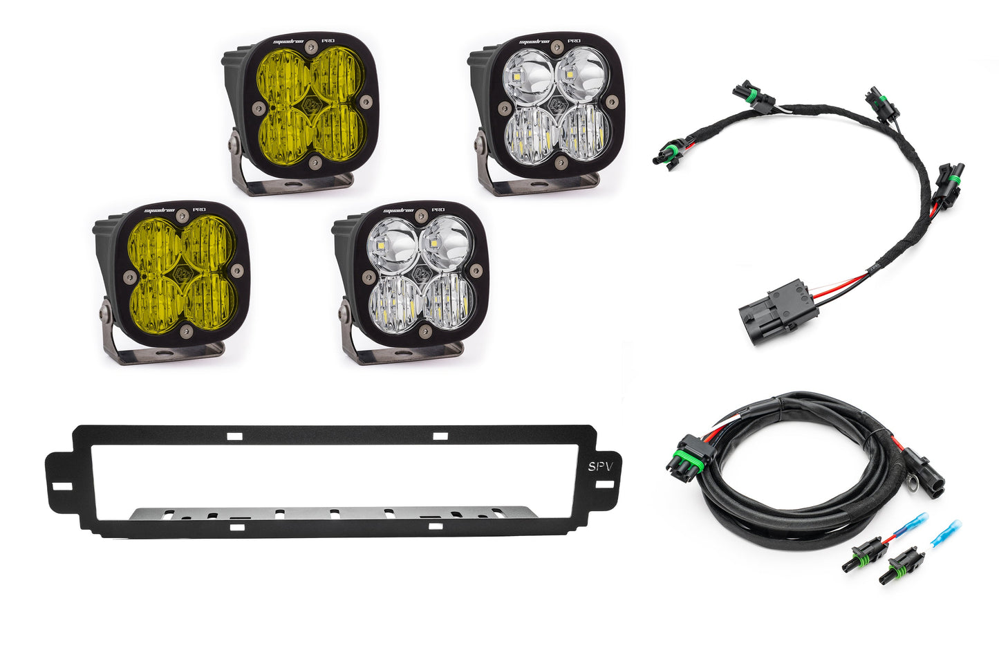 NEW SPV Parts 2021-2025 Ford F-150 Raptor BUMPER Grille Baja Designs Squadron Light Kit (Works with BOTH Bumpers)