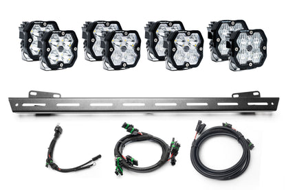 SPV Parts 2024+ Gen 3 Ford Raptor MODULAR Bumper Cross Mount Baja Designs Squadron 2.0 Sport or Pro Light Kit (37 & R Packages)