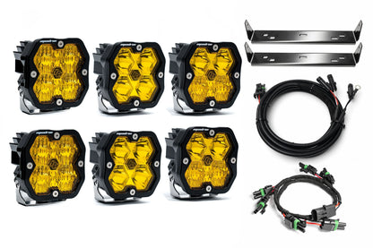 SPV Customizable - Baja Designs Squadron 2.0 Sport & Pro Behind Grille Light Kit fit 21-On Ford Raptor (RGBW Backlights)