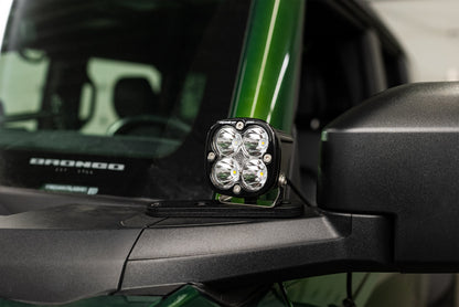 SPV Parts 2021-2025 Ford Bronco Slotted A-Pillar/Ditch Light - & Accessory Modular Mounting Brackets (All Trims Including Everglades)