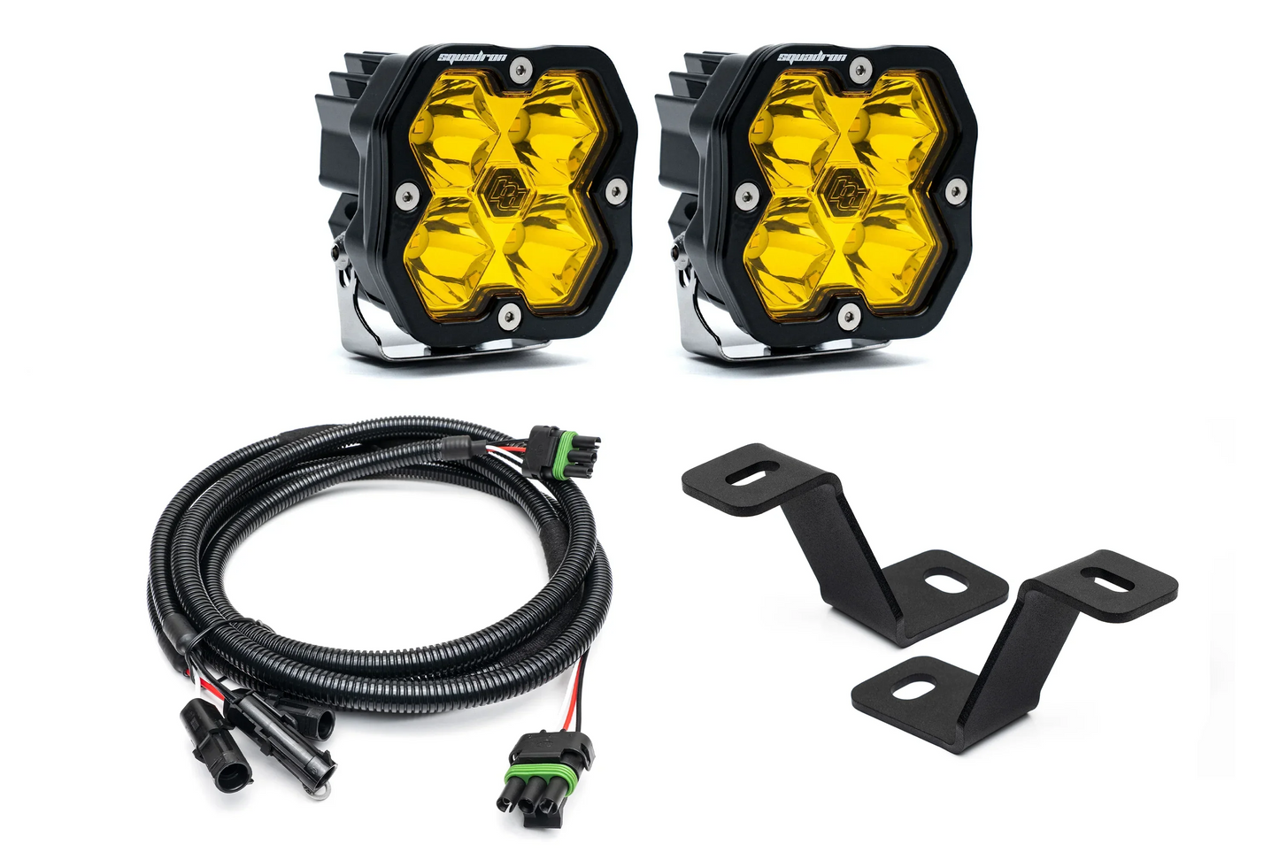 SPV Parts Baja Designs Squadron 2.0 or S2 A-Pillar (Ditch) Light Kit for Ford 2021+ Raptor/F-150/Tremor & 20-22 Super Duty (RGBW Backlit)