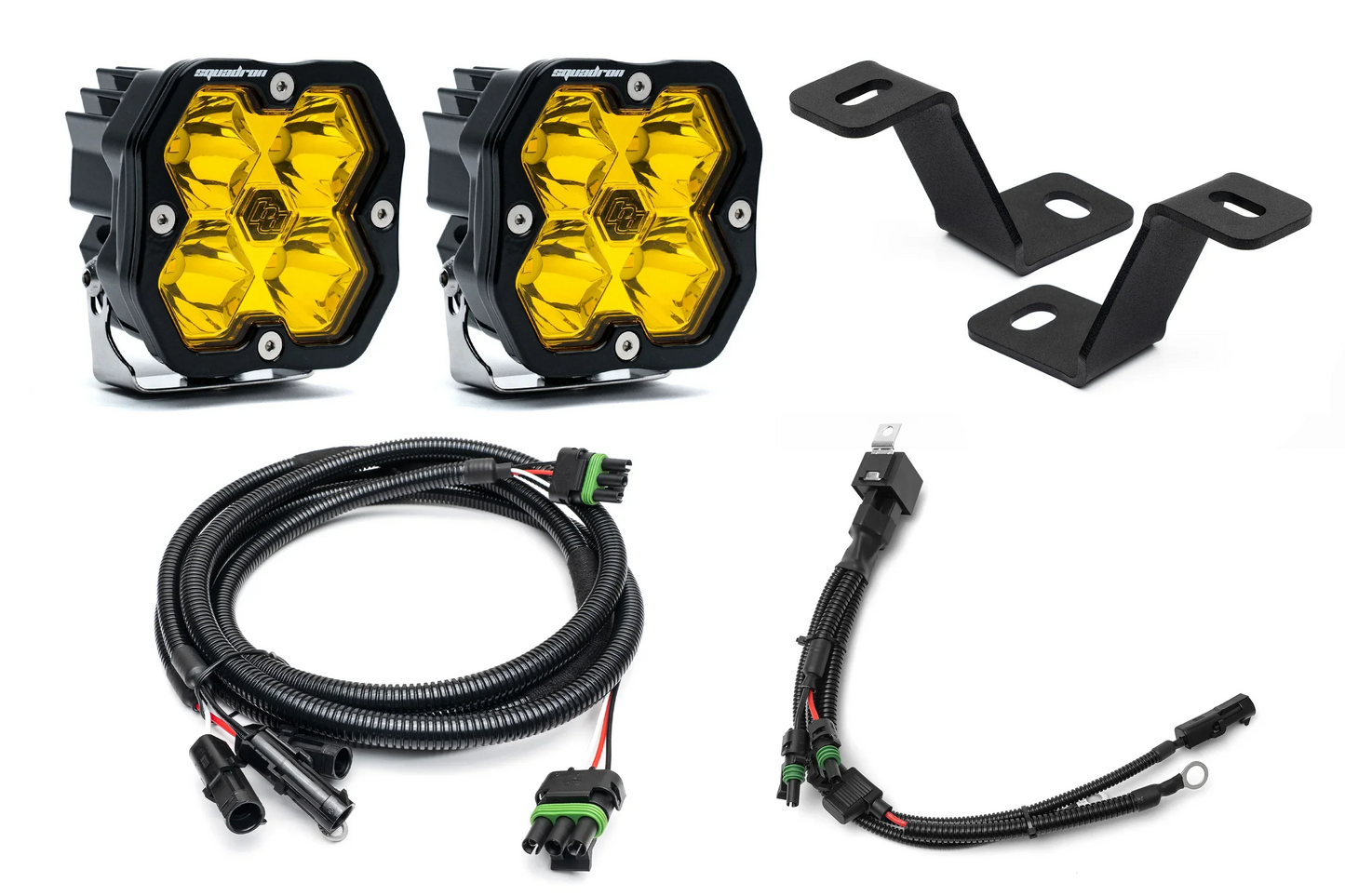 SPV Parts Baja Designs Squadron 2.0 or S2 A-Pillar (Ditch) Light Kit for Ford 2021+ Raptor/F-150/Tremor & 20-22 Super Duty (RGBW Backlit)