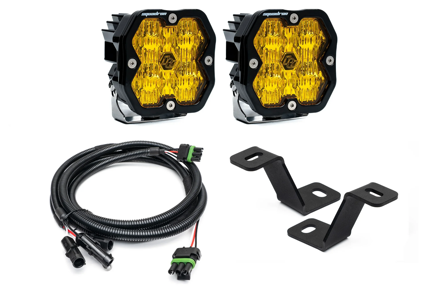 SPV Parts Baja Designs Squadron 2.0 or S2 A-Pillar (Ditch) Light Kit for Ford 2021+ Raptor/F-150/Tremor & 20-22 Super Duty (RGBW Backlit)