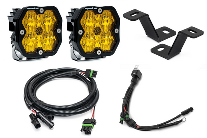 SPV Parts Baja Designs Squadron 2.0 or S2 A-Pillar (Ditch) Light Kit for Ford 2021+ Raptor/F-150/Tremor & 20-22 Super Duty (RGBW Backlit)