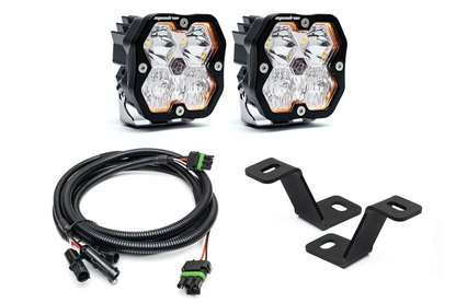 SPV Parts Baja Designs Squadron 2.0 or S2 A-Pillar (Ditch) Light Kit for Ford 2021+ Raptor/F-150/Tremor & 20-22 Super Duty (RGBW Backlit)