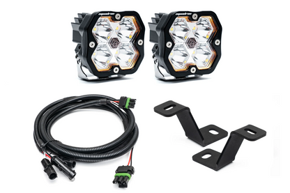 SPV Parts Baja Designs Squadron 2.0 or S2 A-Pillar (Ditch) Light Kit for Ford 2021+ Raptor/F-150/Tremor & 20-22 Super Duty (RGBW Backlit)