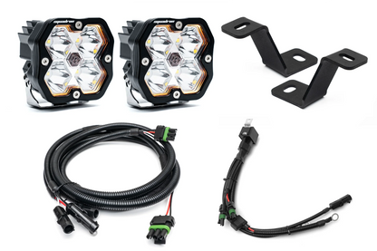 SPV Parts Baja Designs Squadron 2.0 or S2 A-Pillar (Ditch) Light Kit for Ford 2021+ Raptor/F-150/Tremor & 20-22 Super Duty (RGBW Backlit)