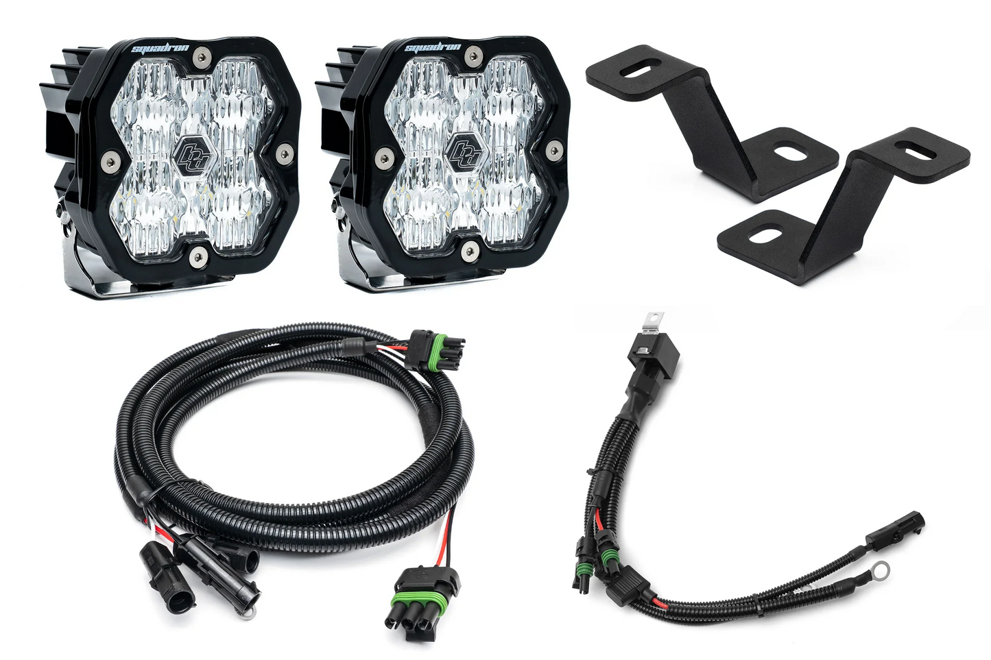 SPV Parts Baja Designs Squadron 2.0 or S2 A-Pillar (Ditch) Light Kit for Ford 2021+ Raptor/F-150/Tremor & 20-22 Super Duty (RGBW Backlit)