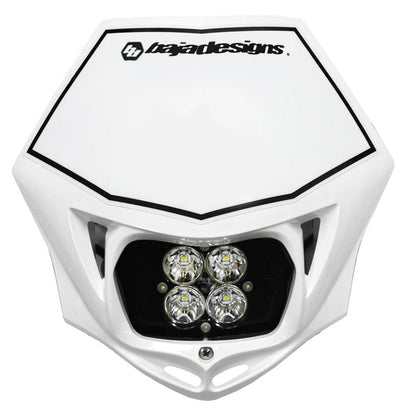 Motorcycle Headlight A/C or D/C LED Race Light White Squadron Sport or Pro Clear Spot w/ Shell Baja Designs