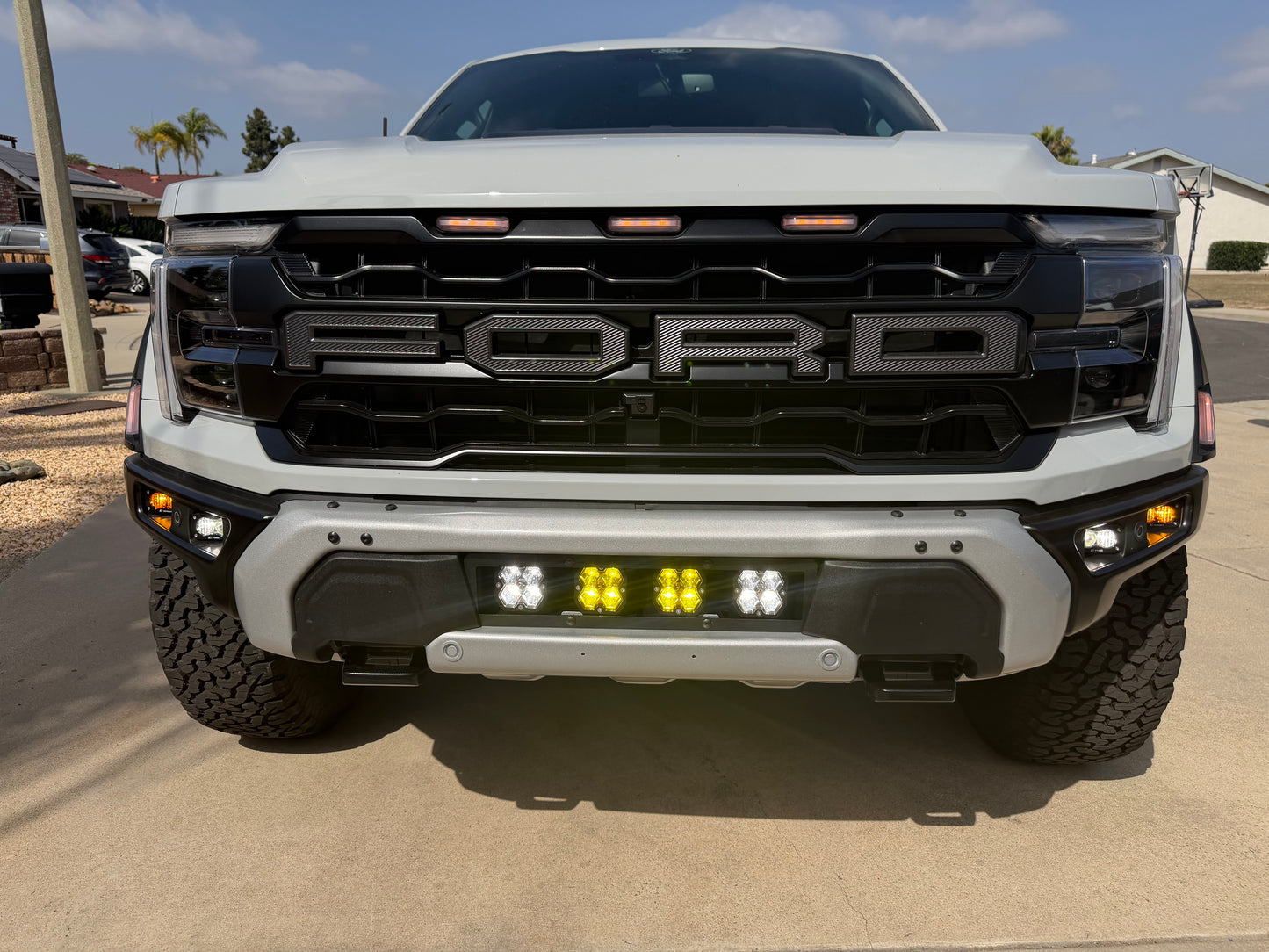 NEW SPV Parts 2021-2026 Ford F-150 Raptor BUMPER Grille Baja Designs Squadron 2.0 Light Kit (RGBW Backlight) (Works with BOTH Bumpers)