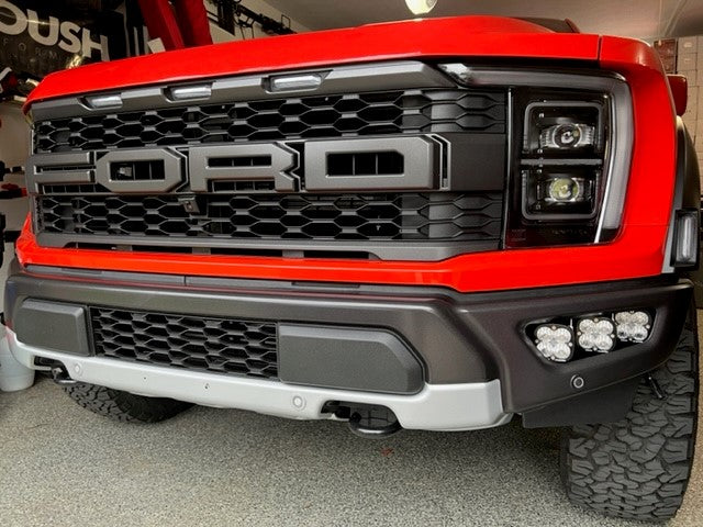 SPV Parts 2021-2026 Ford Raptor Baja Designs Sport & PRO Triple Fog Light Kit (With Brackets)